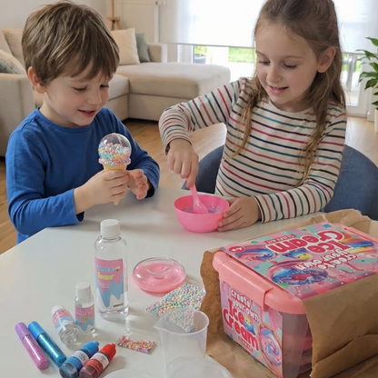 Ice Cream Slime Kit | Joc senzorial STEM | pentru copii 4+