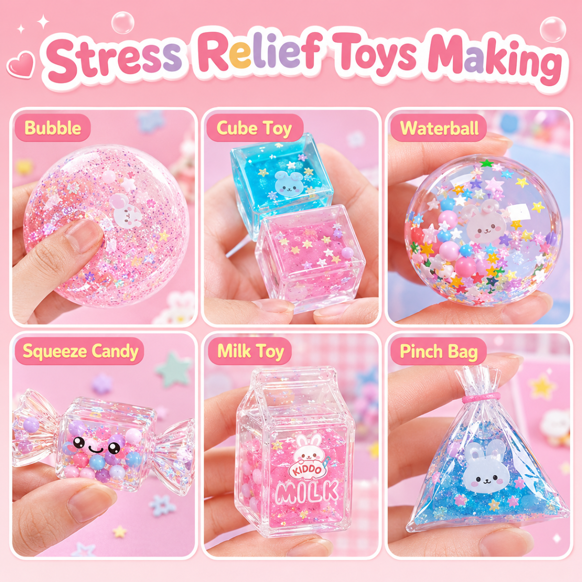 Kit DIY Bubble Squishies din 41 de piese (4+ ani)