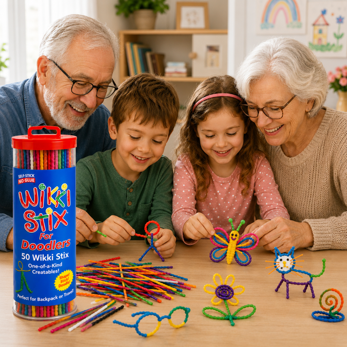 Wikki Stix Șnururi magice cerate (set de 50 de bucăți, 3+ ani)