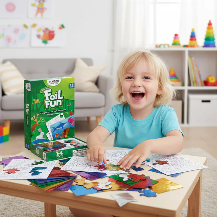 Foil Fun: Lumea animalelor | Set creativ fără mizerie (pentru copii 4–9 ani)