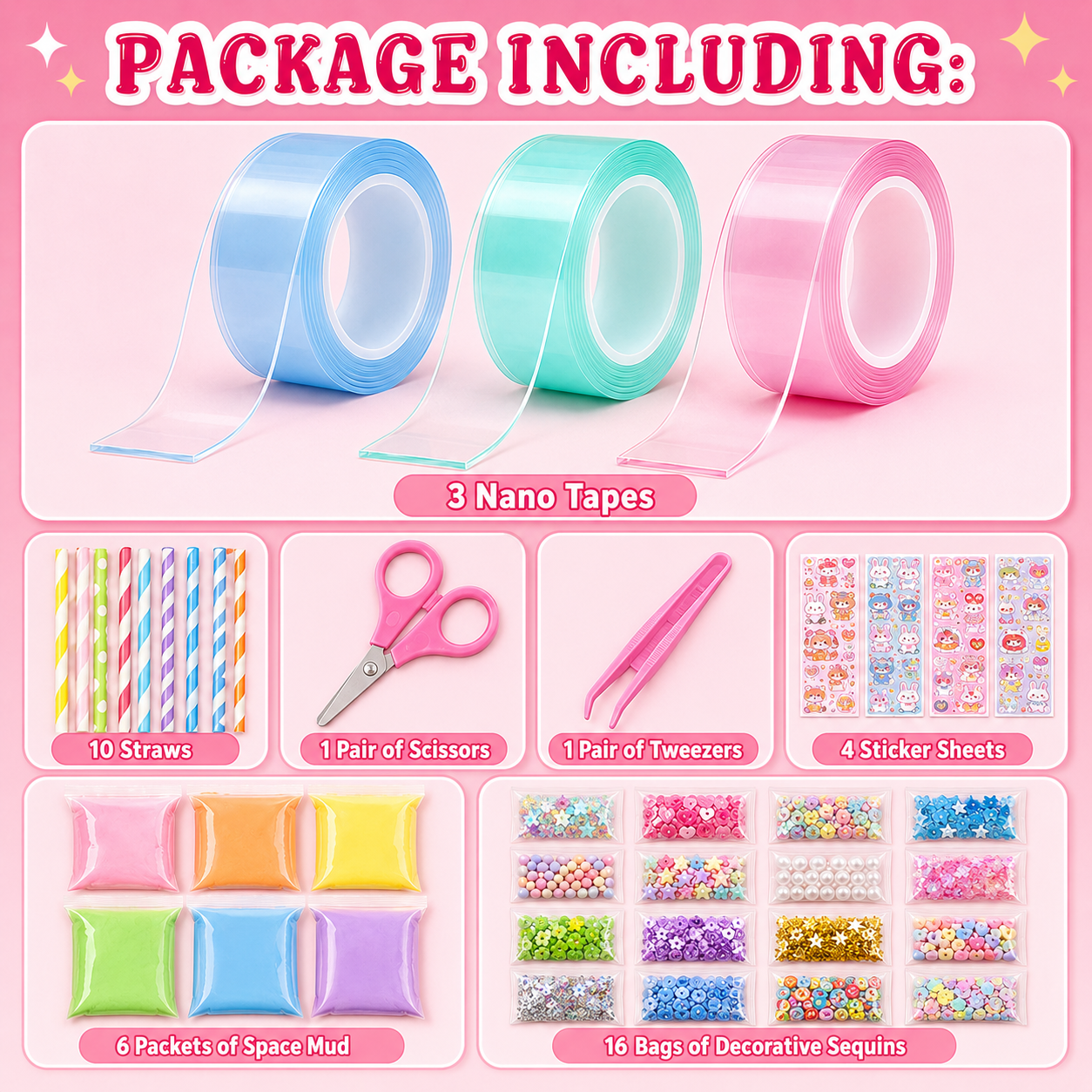 Kit DIY Bubble Squishies din 41 de piese (4+ ani)