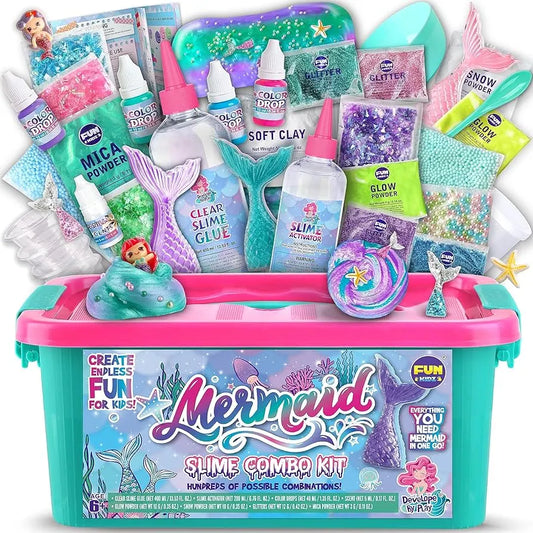 Kit de Slime cu Sirenă Oceanică – set creativ pentru fabricarea slime-ului pentru copii 4+