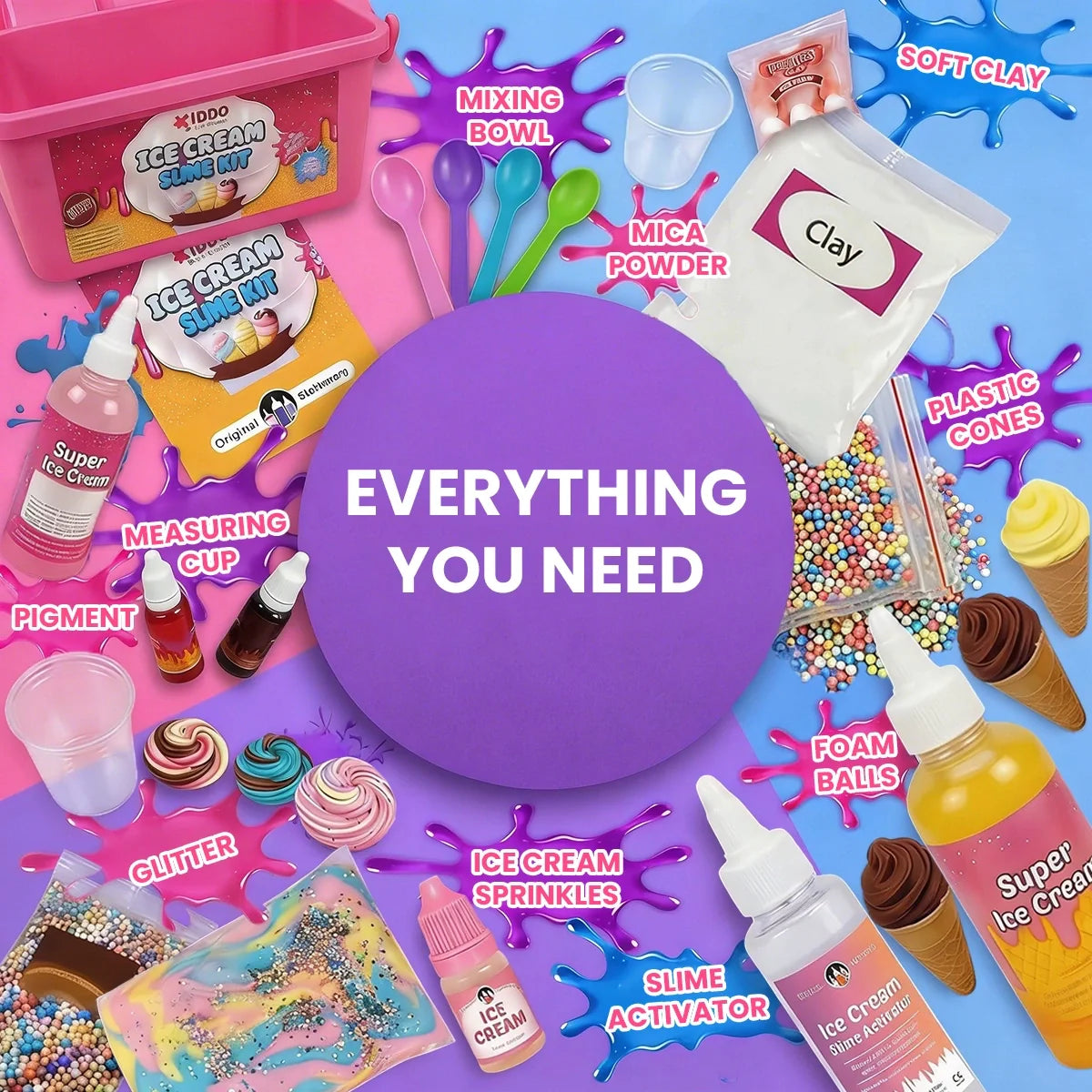 Ice Cream Slime – creează slime care arată și miroase ca o înghețată adevărată! (4+ ani)
