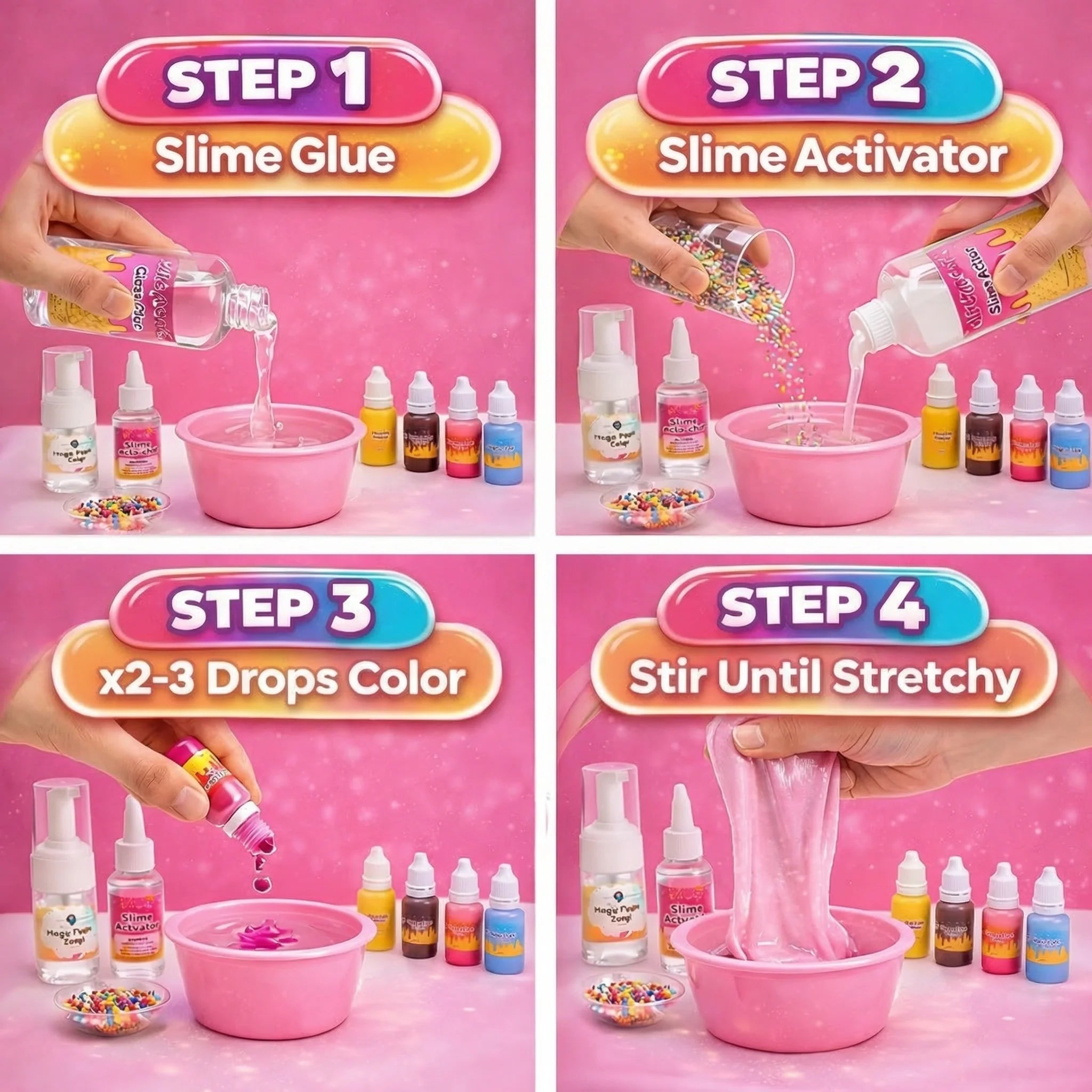 Ice Cream Slime – creează slime care arată și miroase ca o înghețată adevărată! (4+ ani)