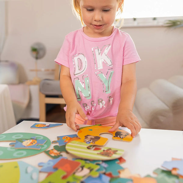 Puzzle Montessori cu numere