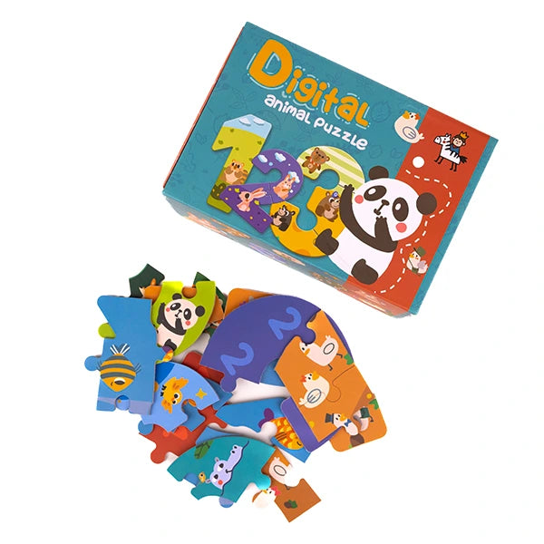 Puzzle Montessori cu numere