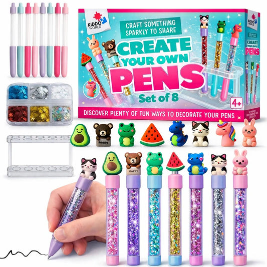 Set DIY pentru personalizarea pixurilor – peste 26 de accesorii