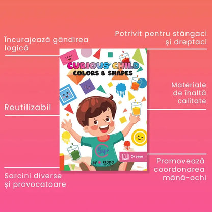 Curious Child: Caiet Montessori de culori și forme (5+ ani)