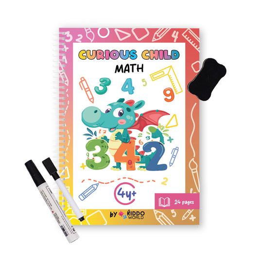 Caiet de lucru pentru matematică Curious Child (4+ ani)