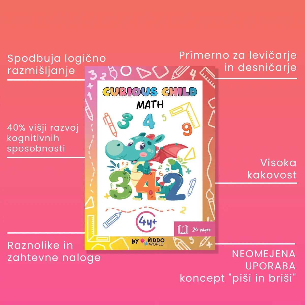Caiet de matematică pentru copilul curios (4+ ani)