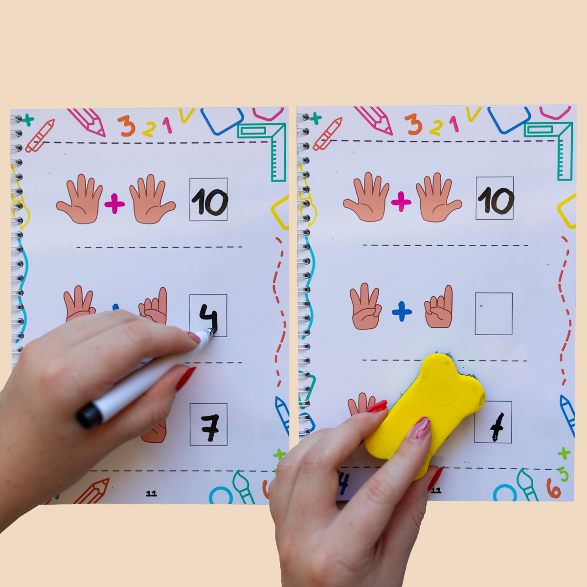 Caiet de lucru pentru matematică Curious Child (6+ ani)