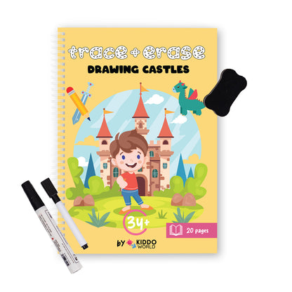 SCRIE & ȘTERGE: Drawing castles (3+ ani)