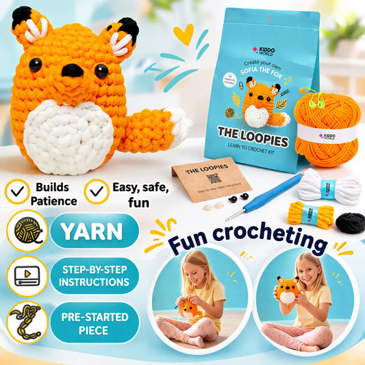 Kit Croșetat pentru Începători | Vulpița Sofia | De la 10 ani+