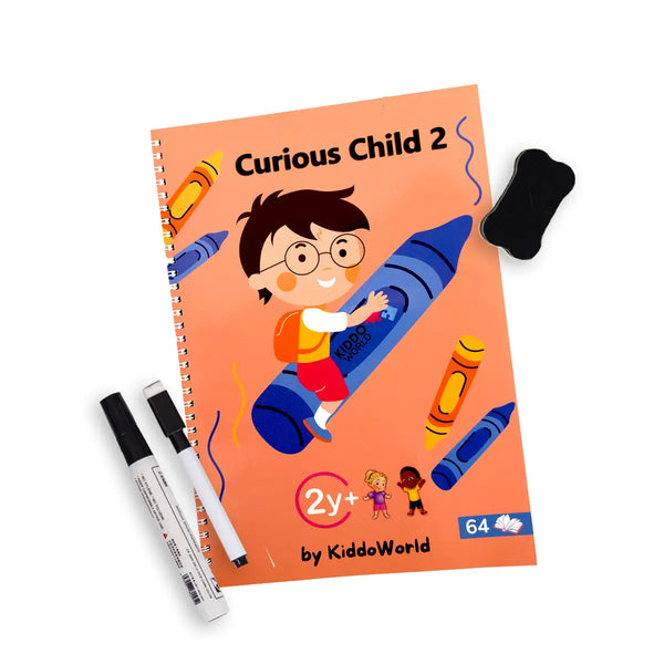 Caiet de lucru pentru trasarea liniilor Curious Child 2 (2+ ani)