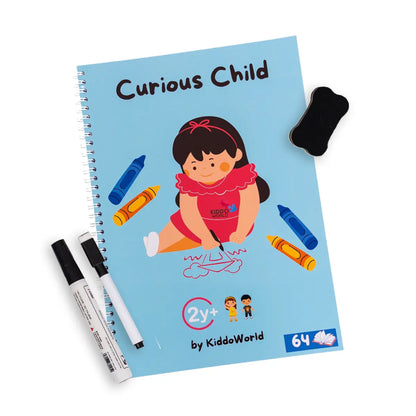 Curious Child: Caiet Montessori pentru trasarea liniilor, numerelor și modelelor (3+ ani)