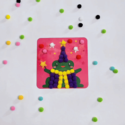 Pom Pom Kit | Joc creativ senzorial cu pompoane | pentru copii 5+