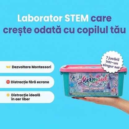 Ocean Mermaid Slime Kit: Set mare de creat slime cu tematică marină