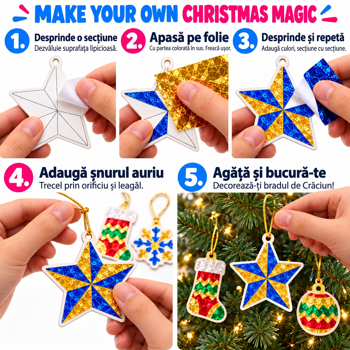 Foil Fun – ornamente de Crăciun strălucitoare, imaginea 2