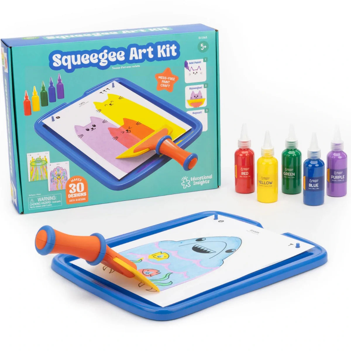 Squeegee Art – pictură curcubeu cu racletă, fără pensule și fără murdărie! (5+ ani)