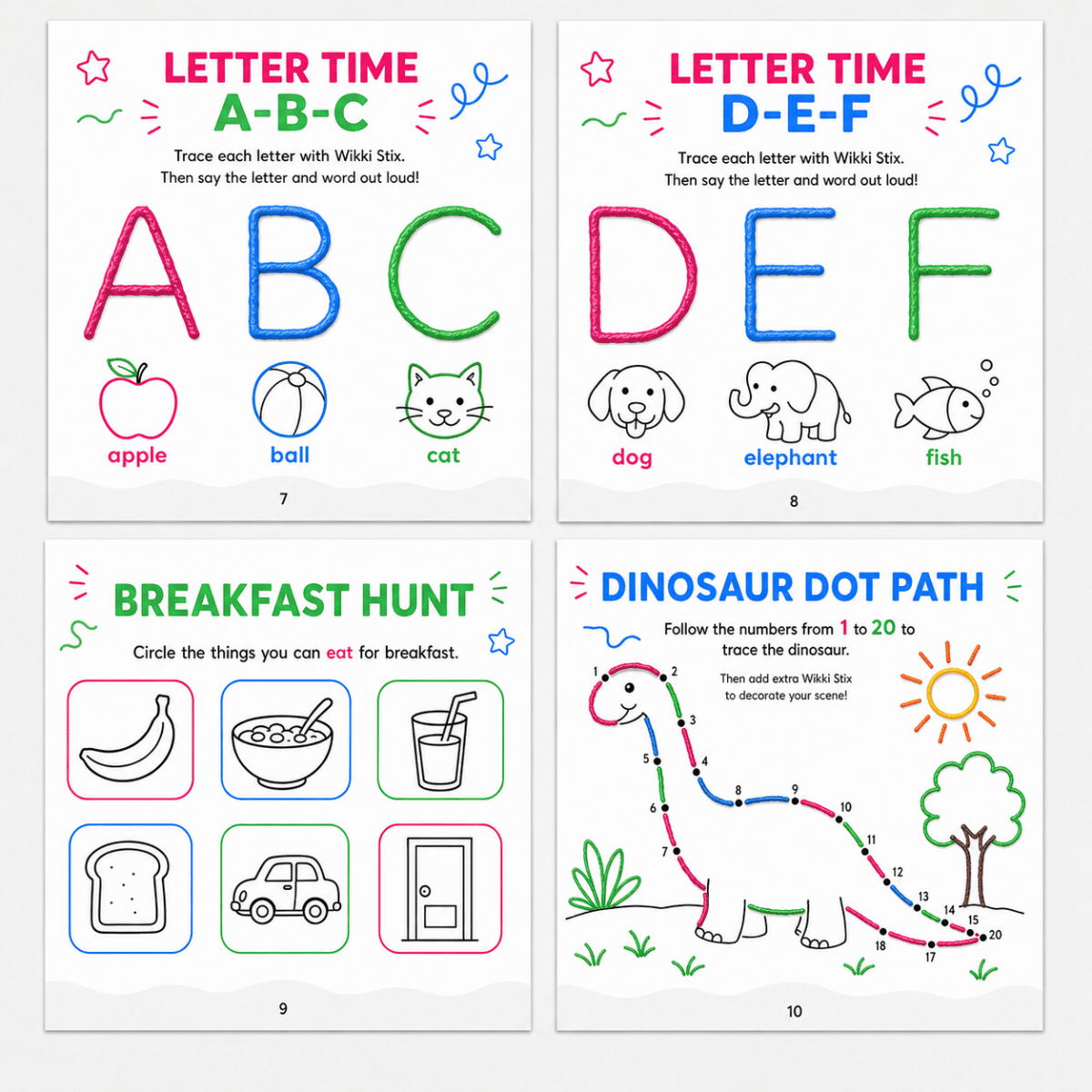 Wikki Stix: Marea e-carte de activități (30 de pagini și 40 de sarcini)