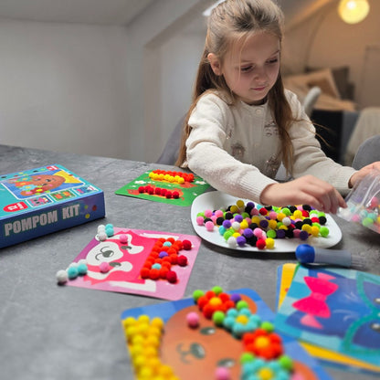 Set creativ Pom Pom cu animale